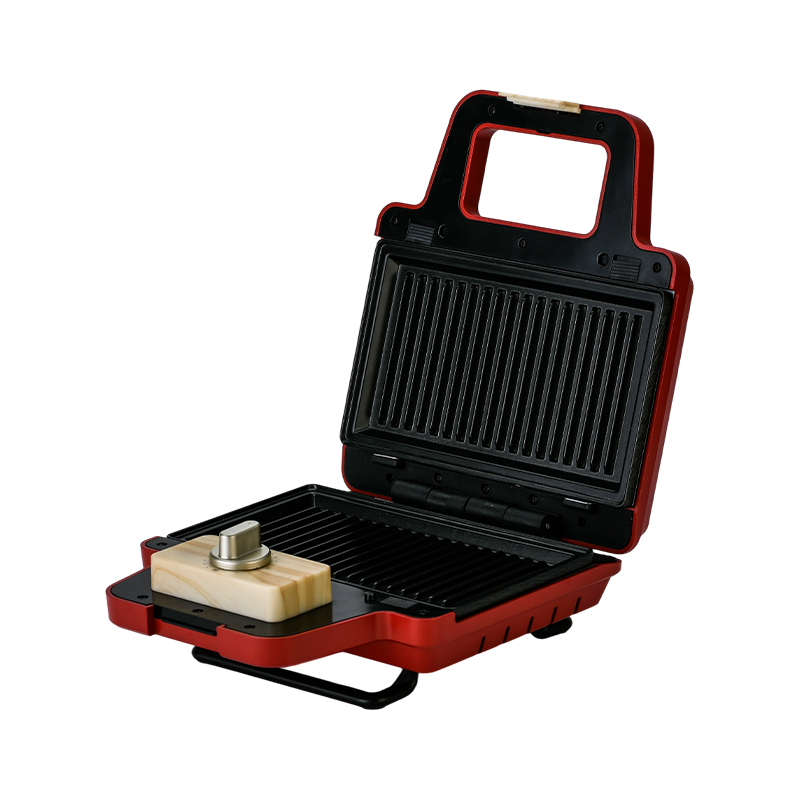 Gaufrier à sandwich à plaques amovibles à 2 tranches BJX-S008 800W