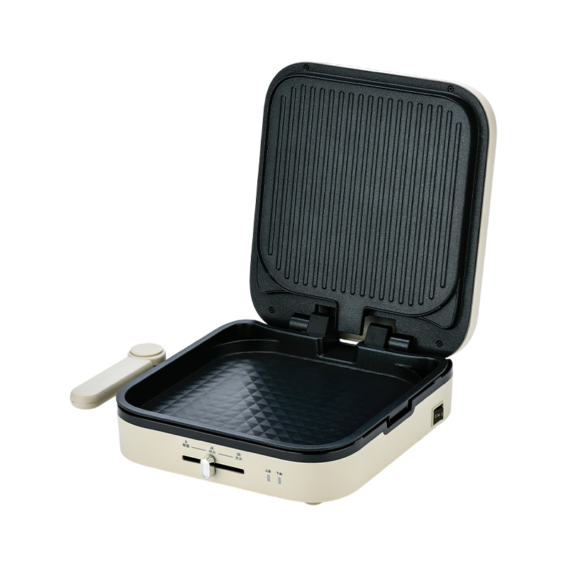 BJX-S023 Grande assiette 28x28 cm avec contrôle de la température, machine à panini et grill