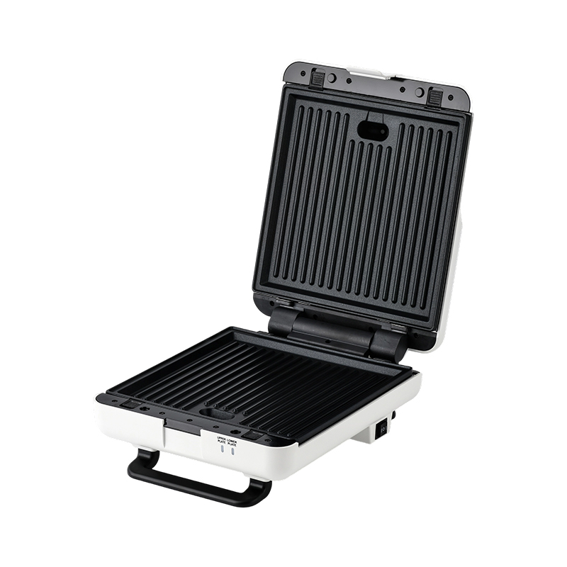 BJX-S026 Grill et sandwich ouvert à 4 tranches à 180 ° avec contrôle à 3 niveaux et bac d'égouttage d'huile
