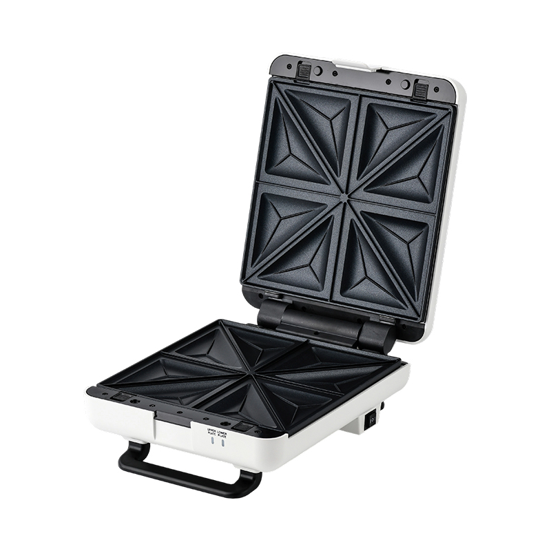 BJX-S026 Grill et sandwich ouvert à 4 tranches à 180 ° avec contrôle à 3 niveaux et bac d'égouttage d'huile