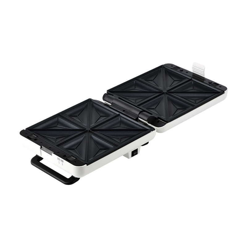 BJX-S026 Grill et sandwich ouvert à 4 tranches à 180 ° avec contrôle à 3 niveaux et bac d'égouttage d'huile